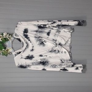 Shein Curve Tye Dye Cold Shoulder Top